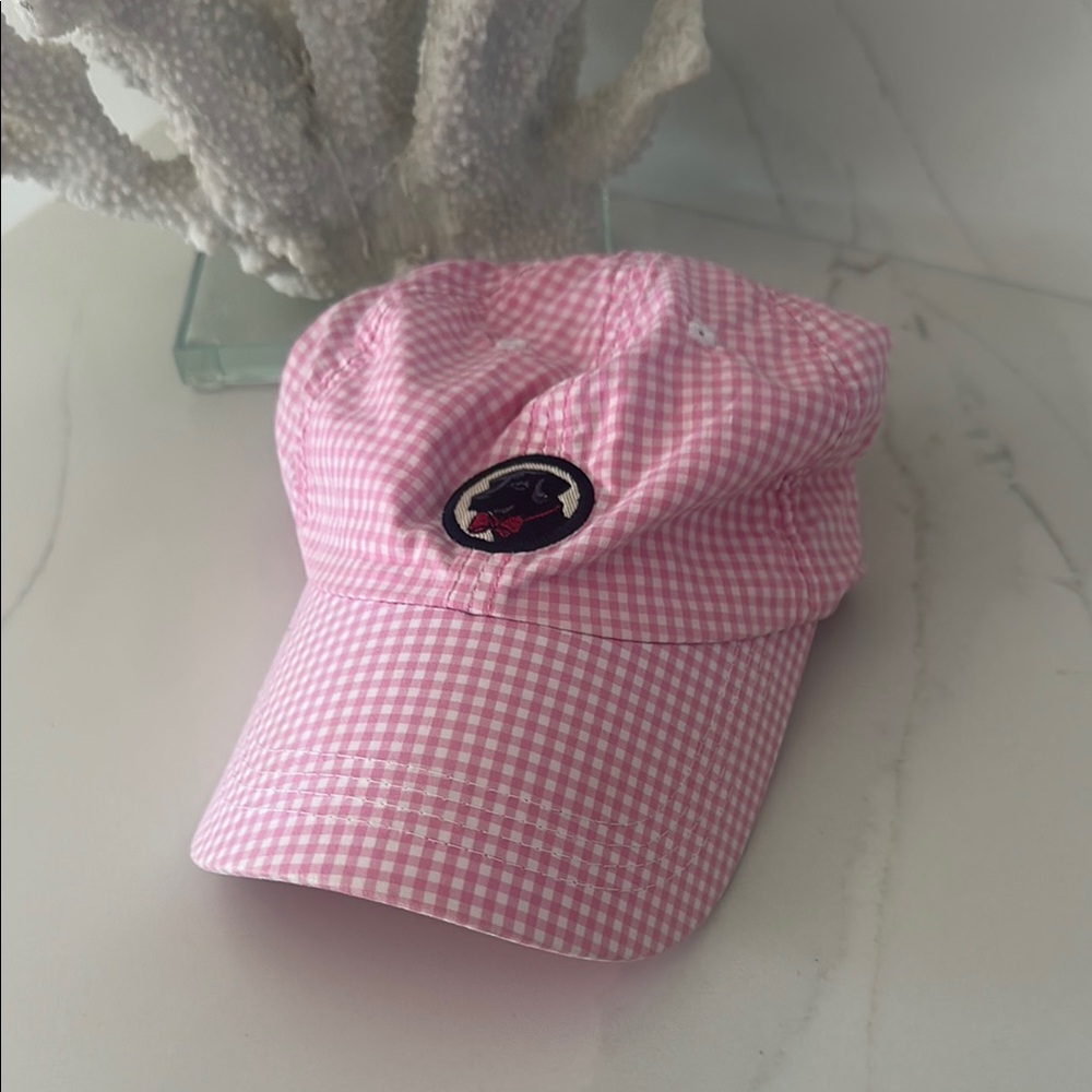 Southern Proper girls Pink Gingham Cap.